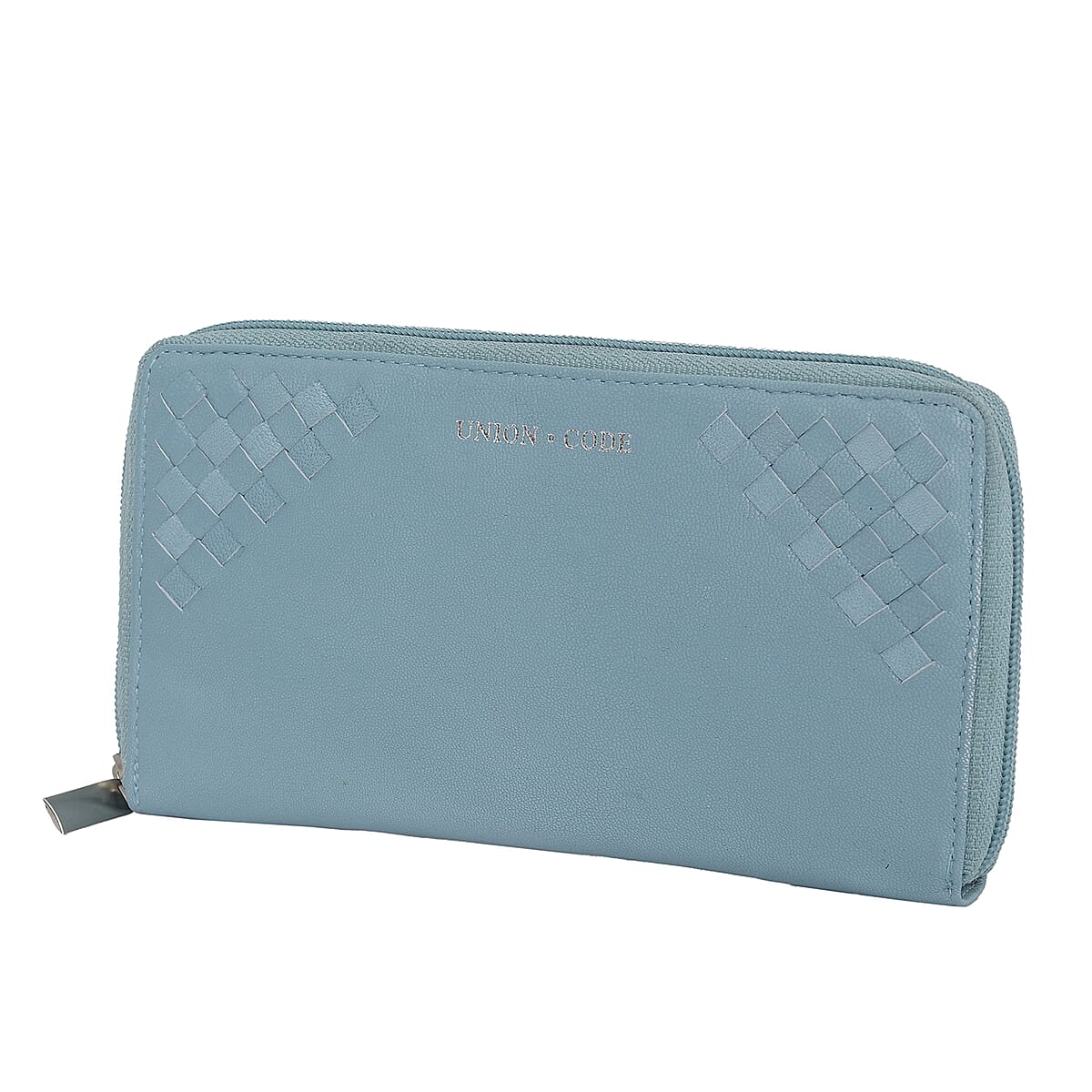 UNION CODE Sea Blue Genuine Leather RFID Women's Wallet with Zipper Closure | Leather Card Holder Travel Wallet | Leather Purse for Women image number 6