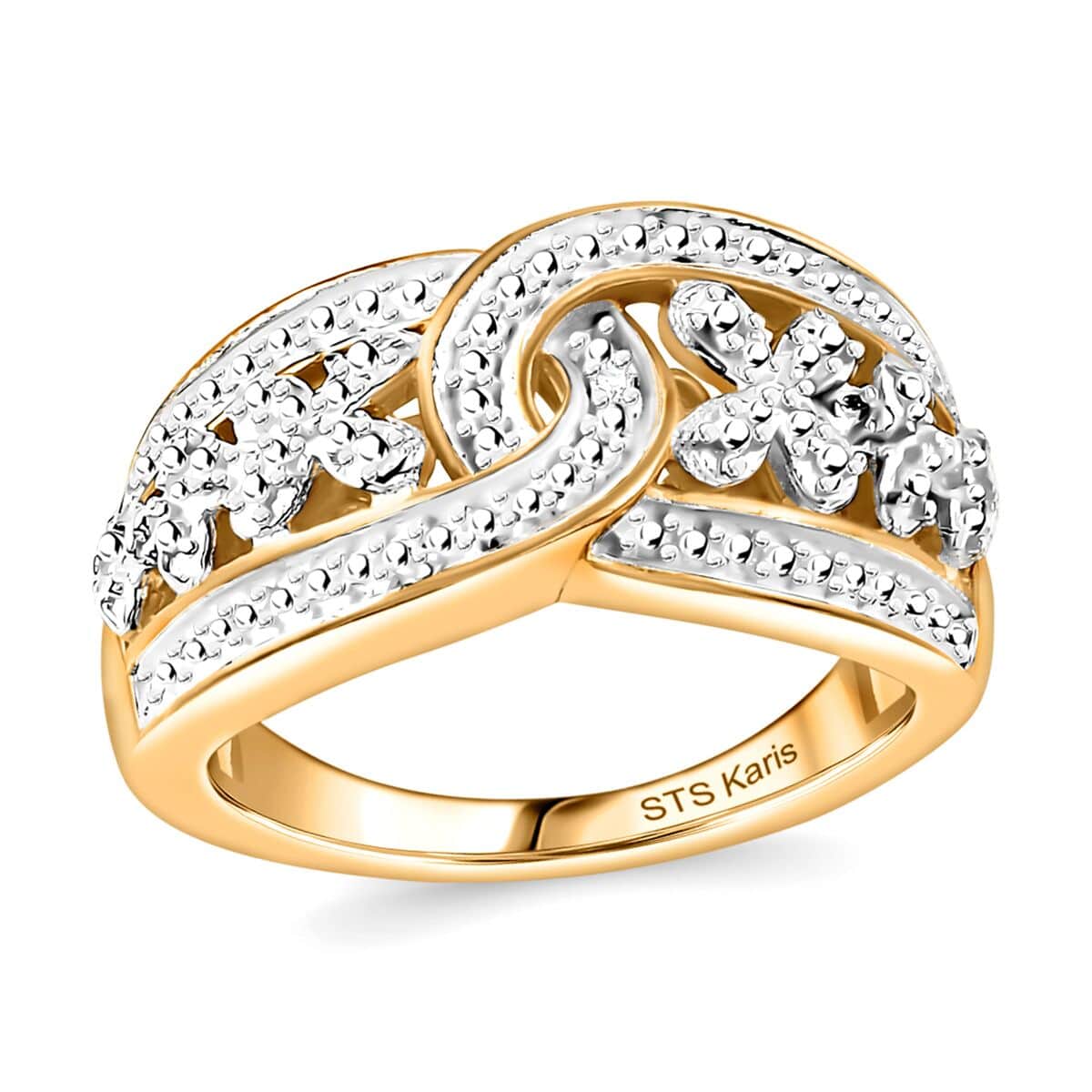 Karis Diamond Accent Ring in 18K YG Plated (Size 10.0) image number 0