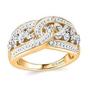 Karis Diamond Accent Ring in 18K YG Plated (Size 10.0)