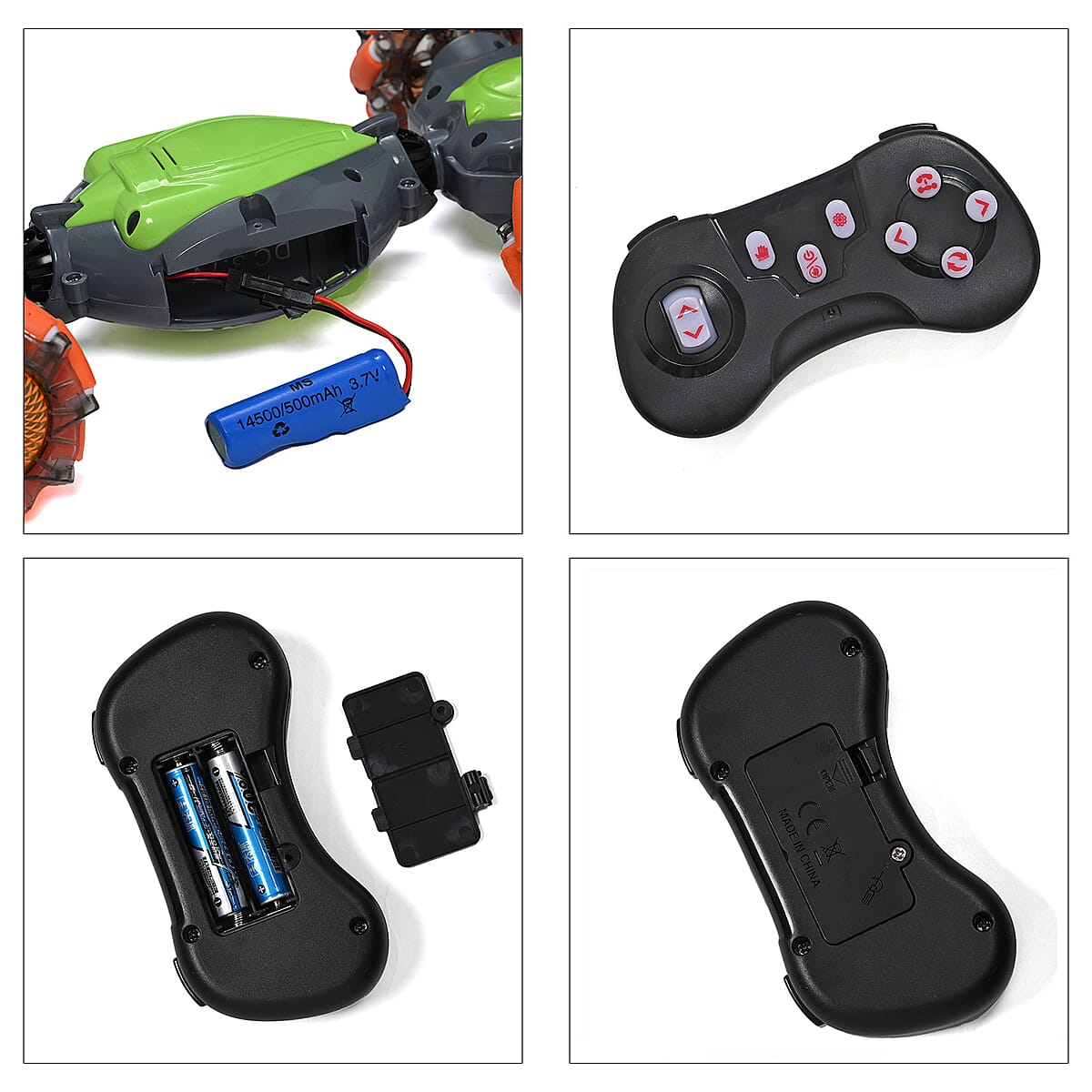 Green 4 Wheel Light and Musical Stunt Car with Remote Control (25km/H Maximum Speed) (Charge for 2 Hours, 3.7V 500mAH Lithium Battery) image number 7