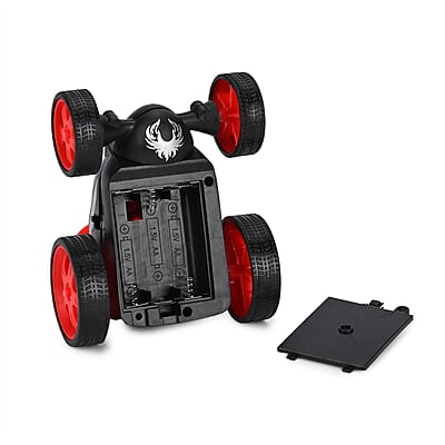 2pack Invincible Tornado RC Stunt Car with Flashing Light & Remote Control - Blue and Red (3xAAA, 2xAA Batteries Not Included)