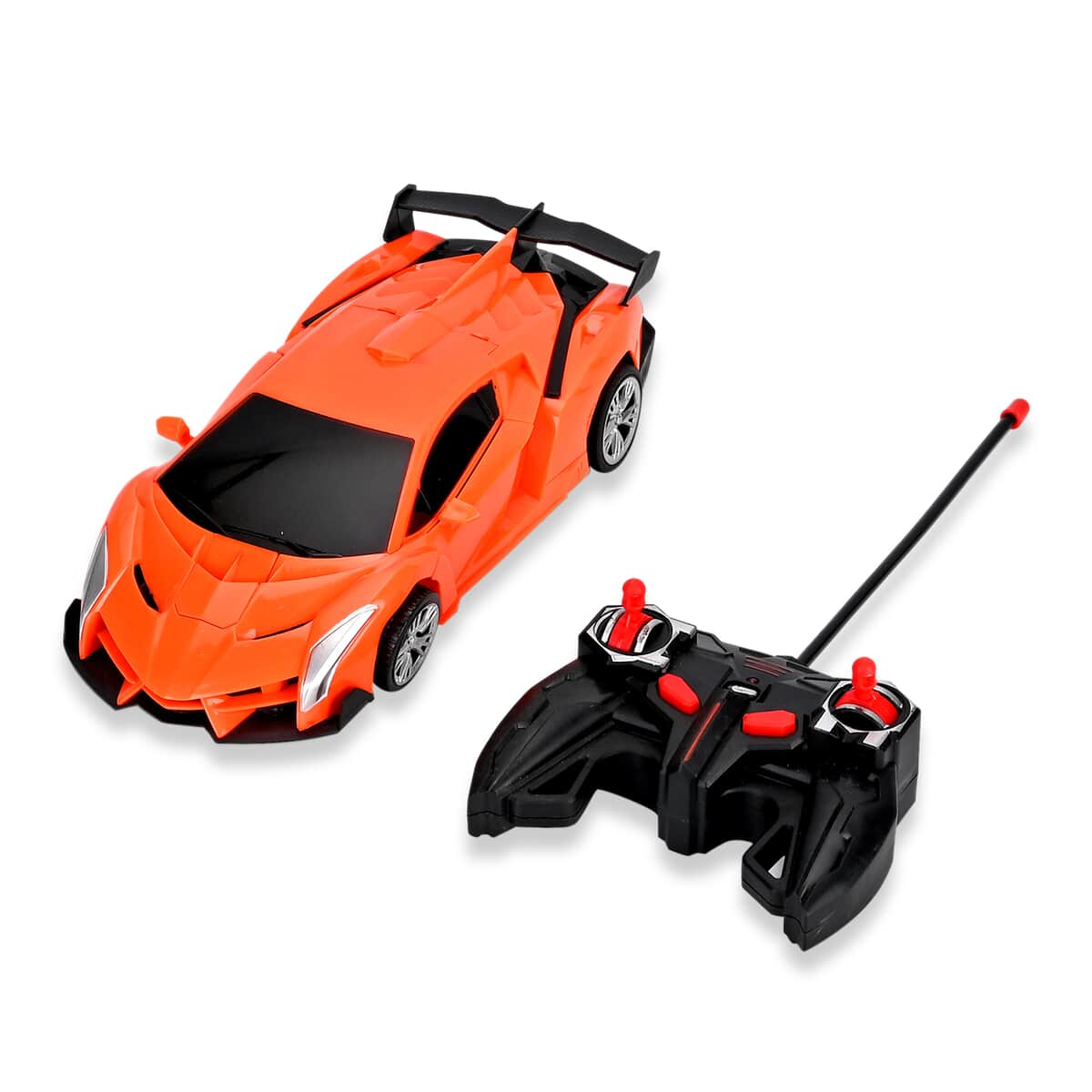 Orange Remote Transforming Into Robot Car with Headlight (Powered by 3AAA Battery and Remote Control By 2AA Battery not Included) image number 0