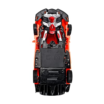 Orange Remote Transforming Into Robot Car with Headlight (Powered by 3AAA Battery and Remote Control By 2AA Battery not Included)