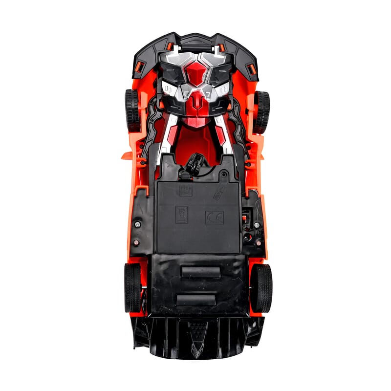 Orange Remote Transforming Into Robot Car with Headlight (Powered by 3AAA Battery and Remote Control By 2AA Battery not Included)