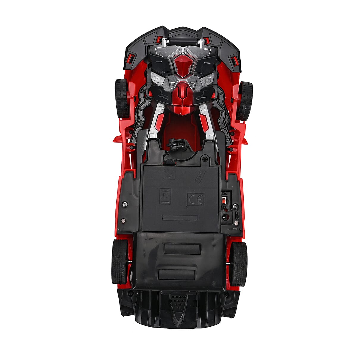 Red Remote Transforming Into Robot Car with Headlight (Powered by 3AAA Battery and Remote Control By 2AA Battery not Included) image number 3