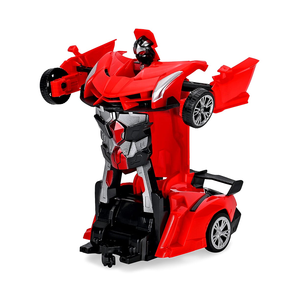 Red Remote Transforming Into Robot Car with Headlight (Powered by 3AAA Battery and Remote Control By 2AA Battery not Included) image number 5
