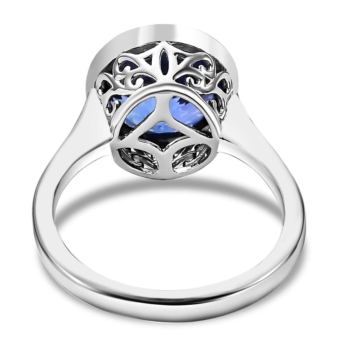 Rhapsody 950 Platinum AAAA Tanzanite Solitaire Ring (Size 10.0) 5.75 Grams 4.35 ctw image number 4