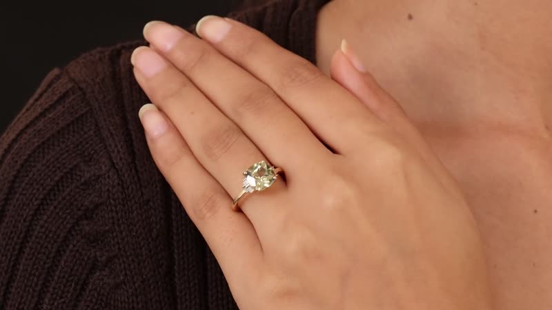 LUXORO 14K Yellow Gold AAA Turkizite, Diamond (G-H, I3) Ring (3.20 g) 3.40 ctw