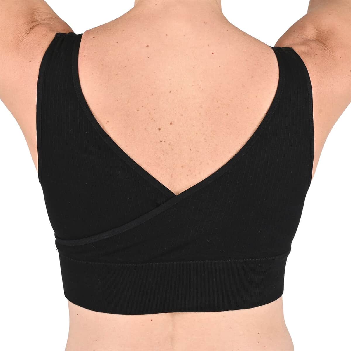 Sankom Patent Organic Cotton Support & Posture Bra - (Medium) , Black image number 3