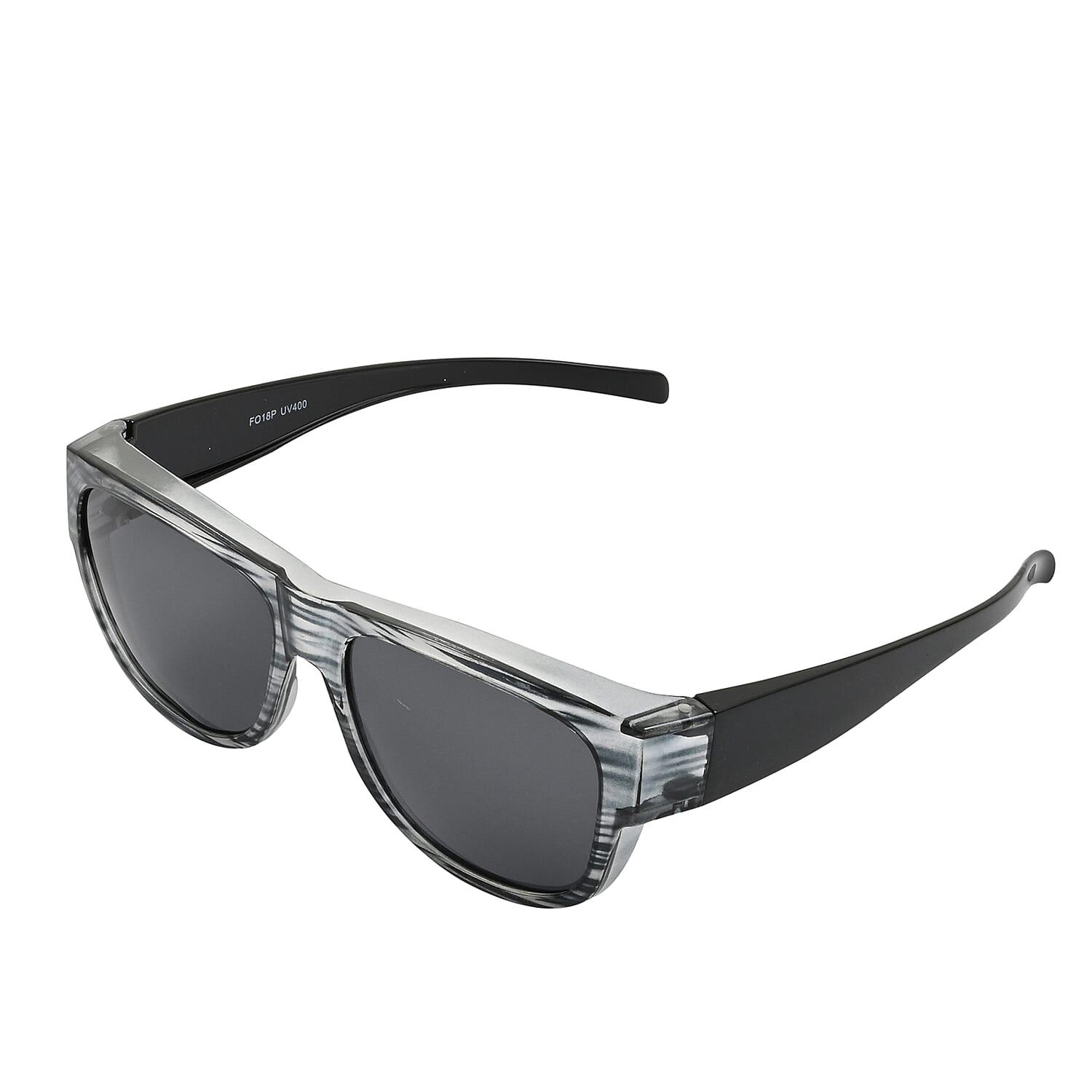 SPX UV 400 Polarized Black Brushed Wayfarer Style Sunglasses