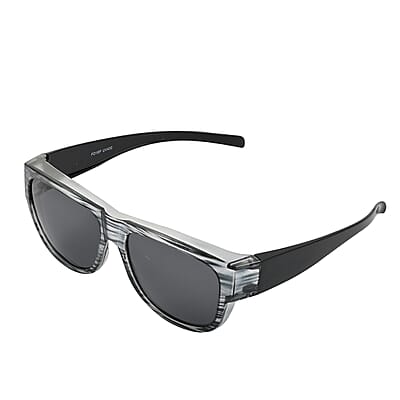 SPX UV 400 Polarized Black Brushed Wayfarer Style Sunglasses