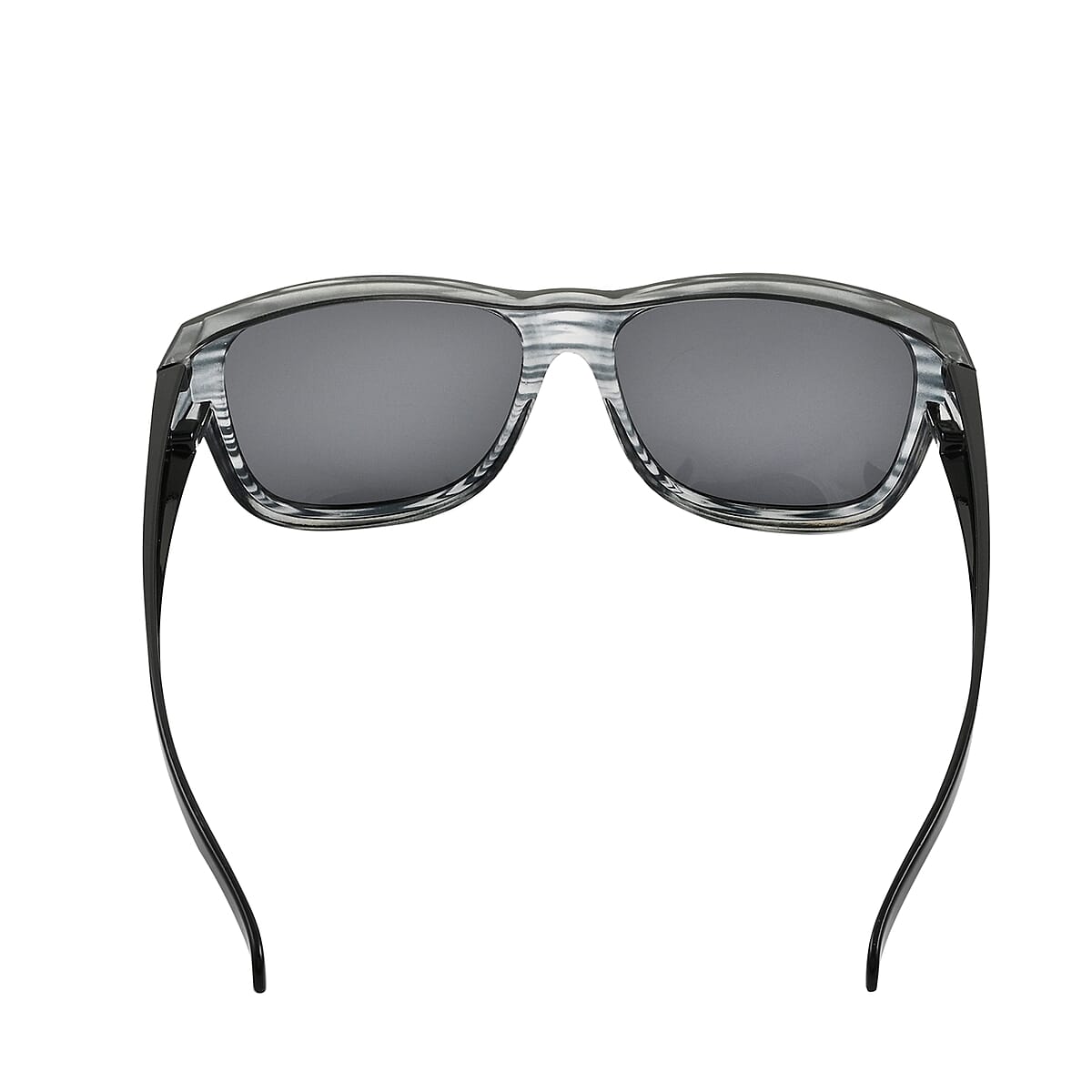 SPX UV 400 Polarized Black Brushed Wayfarer Style Sunglasses image number 2