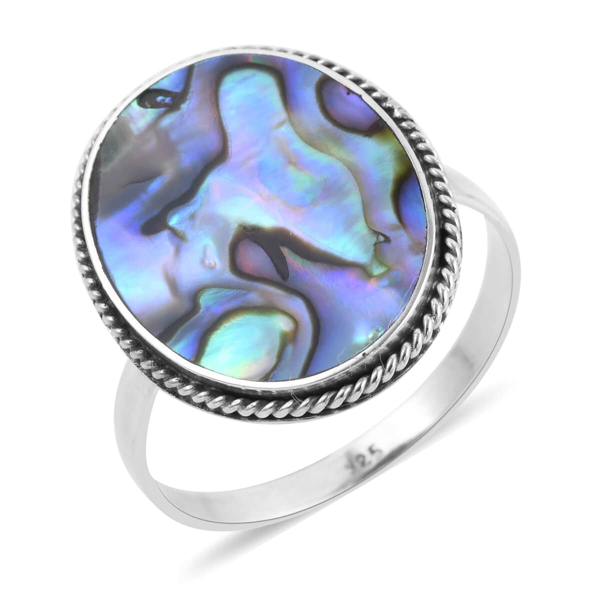 Abalone Shell Ring in Sterling Silver (Size 7.0) image number 0