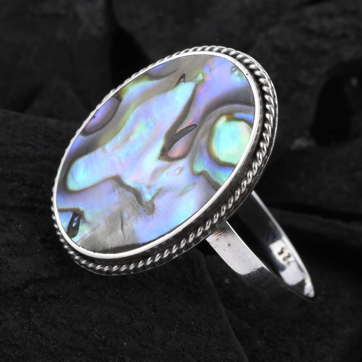 Abalone Shell Ring in Sterling Silver (Size 7.0) image number 1