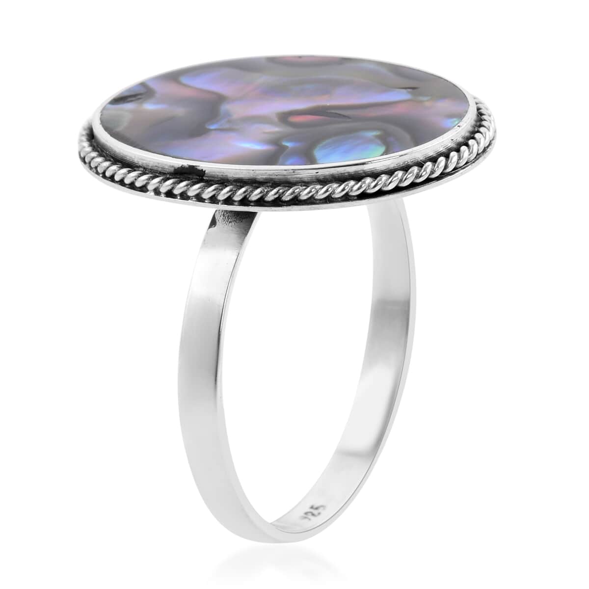 Abalone Shell Ring in Sterling Silver (Size 7.0) image number 3