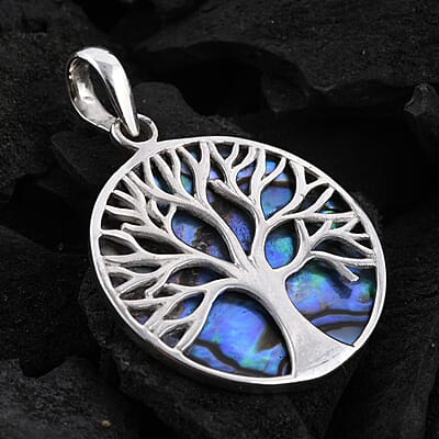 Abalone Shell Ocean Wave Pendant
