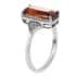 Tangerine Kyanite and Natural White Zircon Ring in Platinum Over Sterling Silver (Size 6.0) 2.90 ctw image number 3
