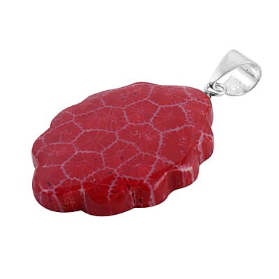 Sponge Coral Fancy Pendant in Sterling Silver
