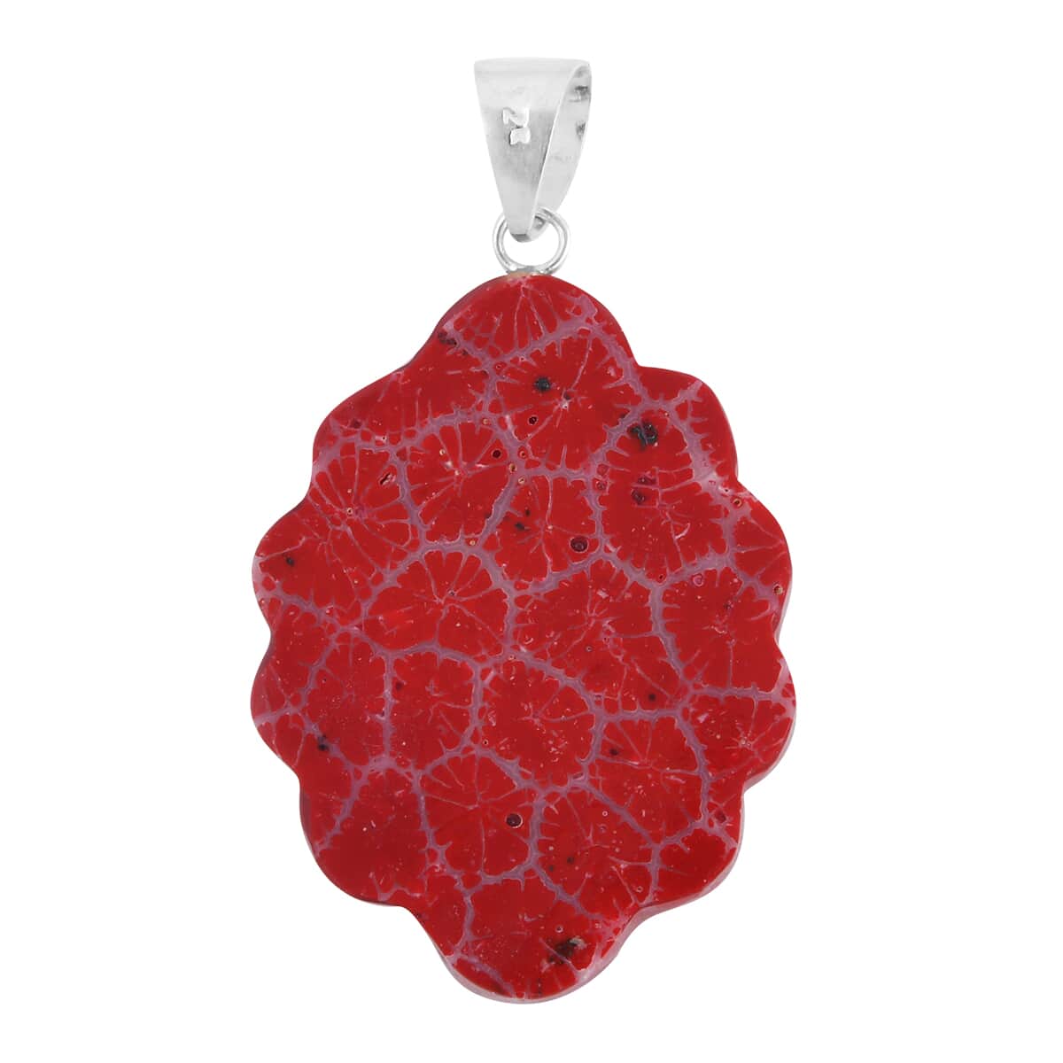 Sponge Coral Fancy Pendant in Sterling Silver image number 3
