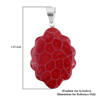 Sponge Coral Fancy Pendant in Sterling Silver