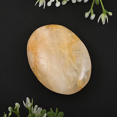 Hematoide Quartz Palm Stone -L 494ctw