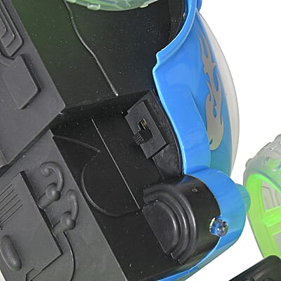 Blue Rechargeable Stunt Car with Flashing Light (Power Supply 3.7V 320mah Lithium Battery, Remote 2pcs AA Battery not Included)