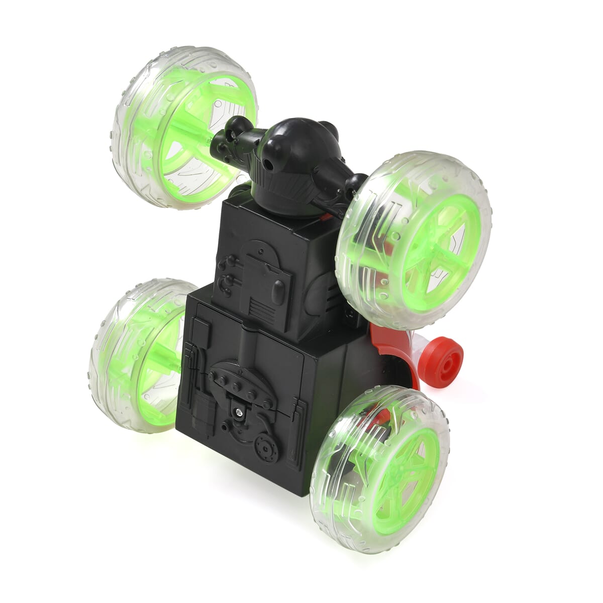 Red Rechargeable Stunt Car with Flashing Light (Power Supply 3.7V 320mah Lithium Battery, Remote 2pcs AA Battery not Included) image number 4