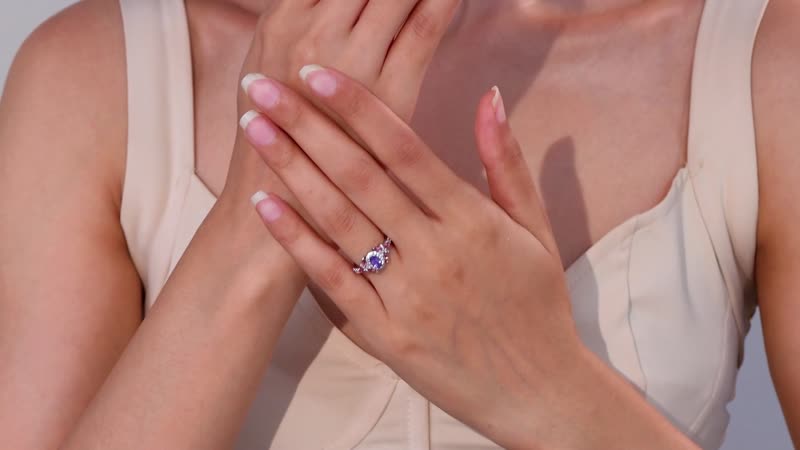 AAA Tanzanite, Multi Gemstone Ring in Rhodium Over Sterling Silver (Size 10.0) 1.40 ctw