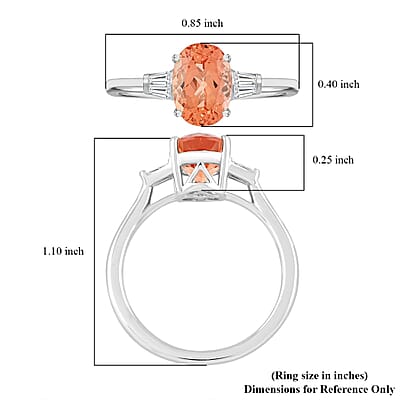 Certified & Appraised Rhapsody AAAA Imperial Topaz and Diamond E-F VS 3.30 ctw Ring in 950 Platinum (Size 10.0) 5.21 Grams