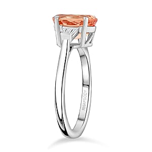 Certified & Appraised Rhapsody AAAA Imperial Topaz and Diamond E-F VS 3.30 ctw Ring in 950 Platinum (Size 7.0) 5.21 Grams