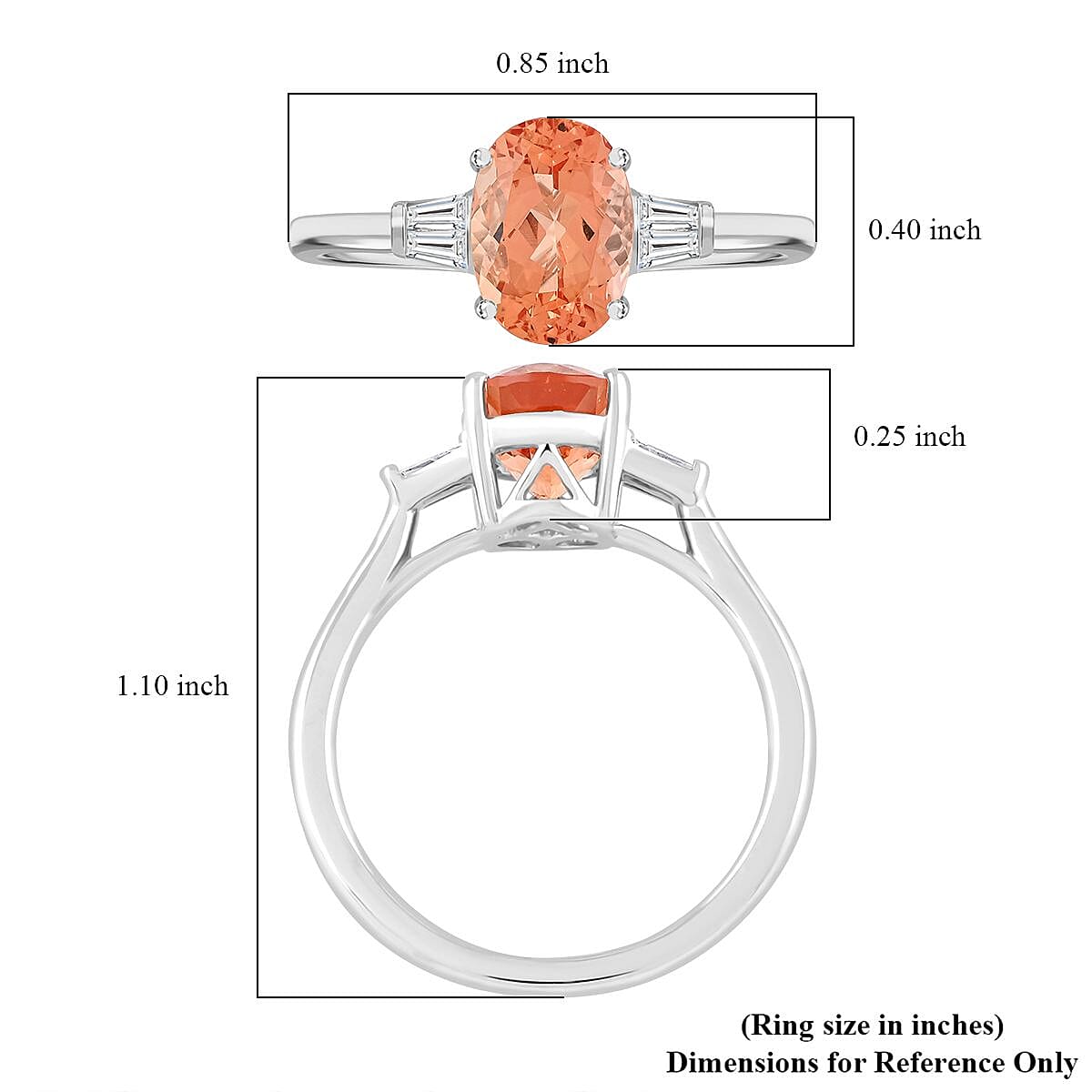 Certified & Appraised Rhapsody 950 Platinum AAAA Imperial Topaz, Diamond (E-F, VS) Ring (Size 7.0) (5.21 g)  3.30 ctw image number 4
