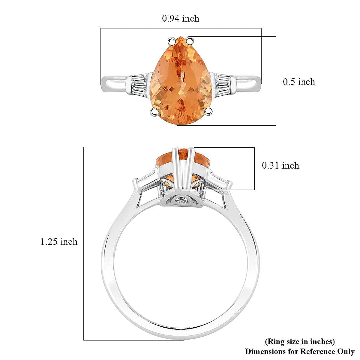 Certified & Appraised Rhapsody AAAA Imperial Topaz and Diamond E-F VS 3.50 ctw Ring in 950 Platinum (Size 7.5) 5.84 Grams image number 4