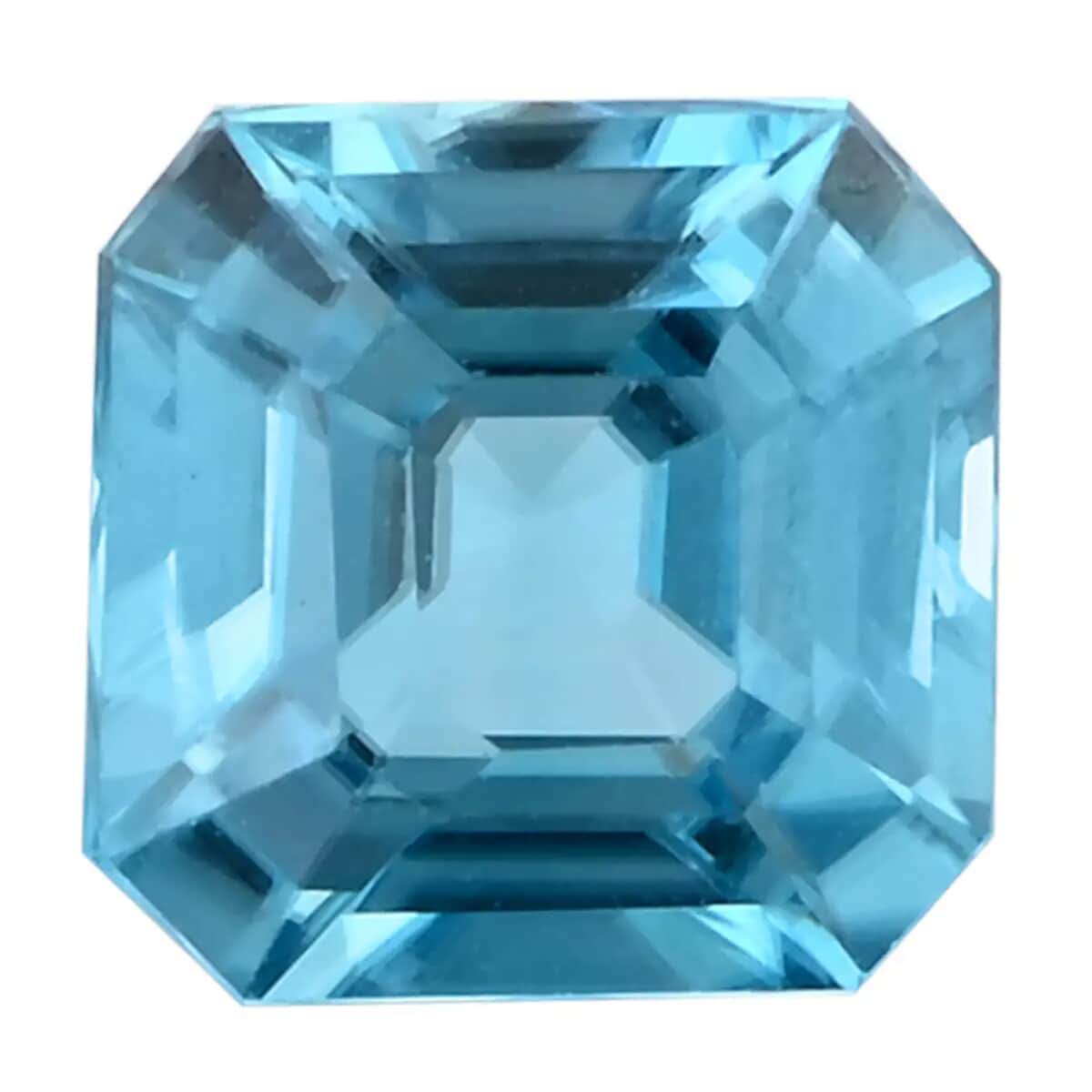 AAAA Cambodian Blue Zircon (Asscher Cut Free Size) 3.75 ctw image number 0