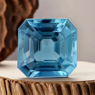 AAAA Cambodian Blue Zircon (Asscher Cut Free Size) 3.75 ctw