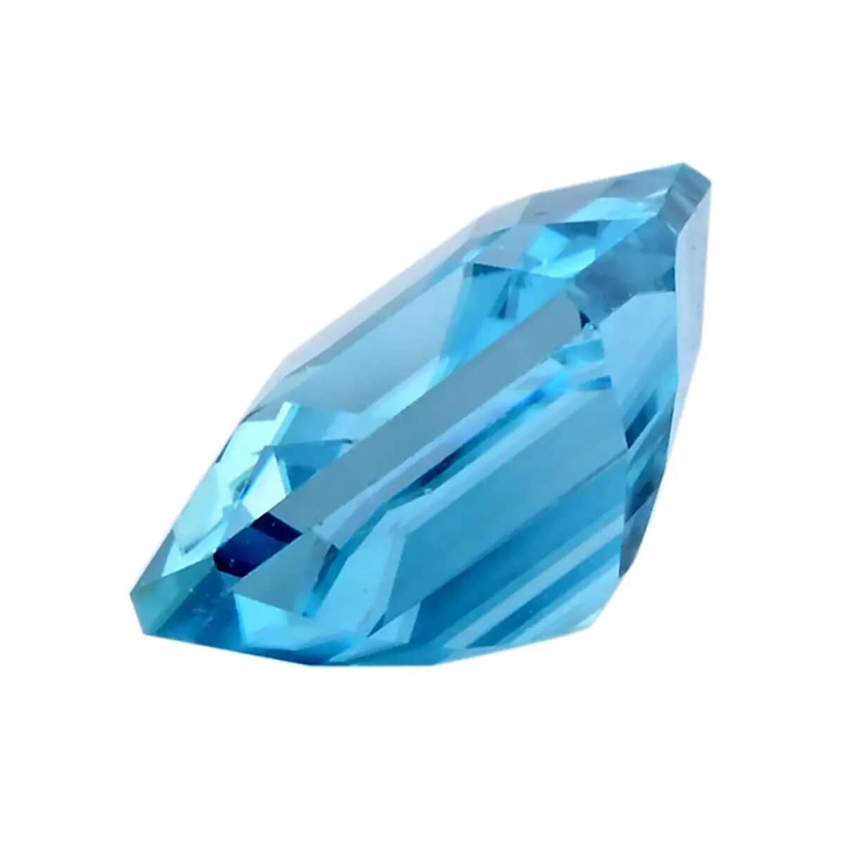 AAAA Cambodian Blue Zircon (Asscher Cut Free Size) 3.75 ctw image number 2