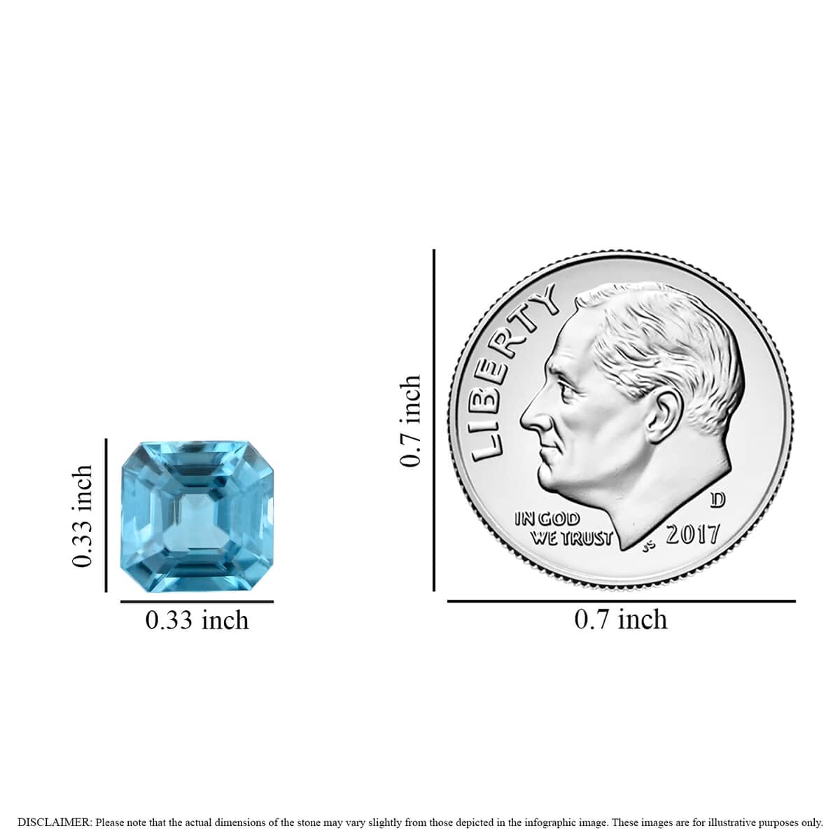 AAAA Cambodian Blue Zircon (Asscher Cut Free Size) 3.75 ctw image number 4