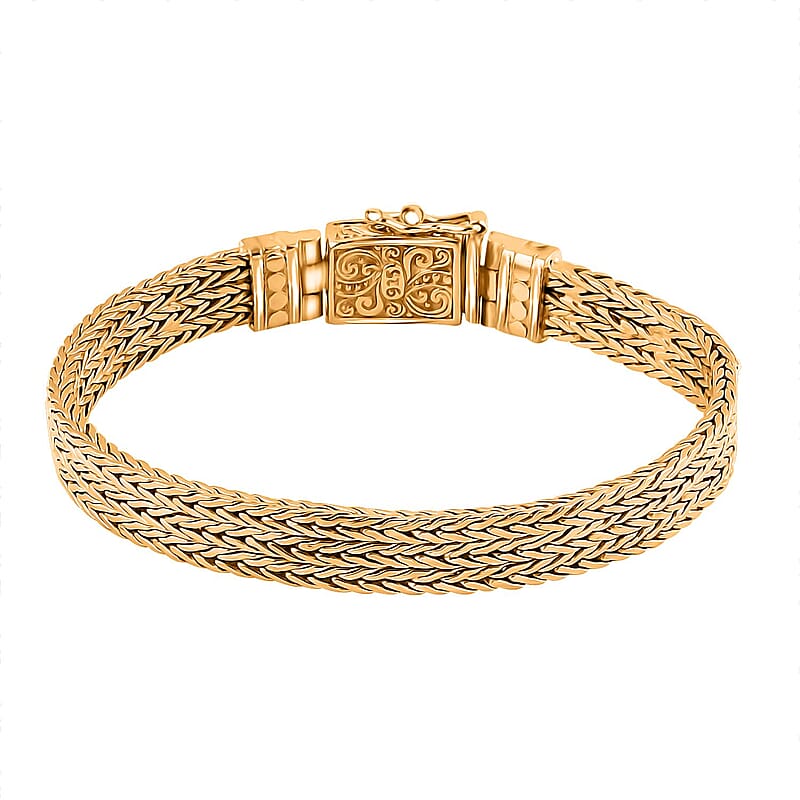 Bali Legacy Vermeil YG Over Sterling Silver Tulang Naga Bracelet (6.50 In) 25.40 Grams