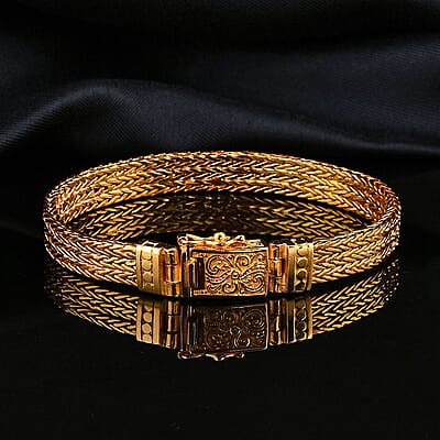 Bali Legacy Vermeil YG Over Sterling Silver Tulang Naga Bracelet (6.50 In) 25.40 Grams