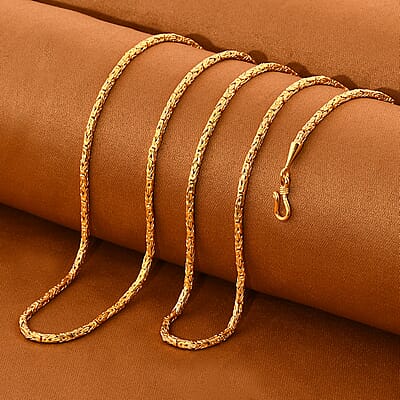 Bali Legacy Vermeil Yellow Gold Over Sterling Silver Borobudur Necklace 36 Inches 40 Grams