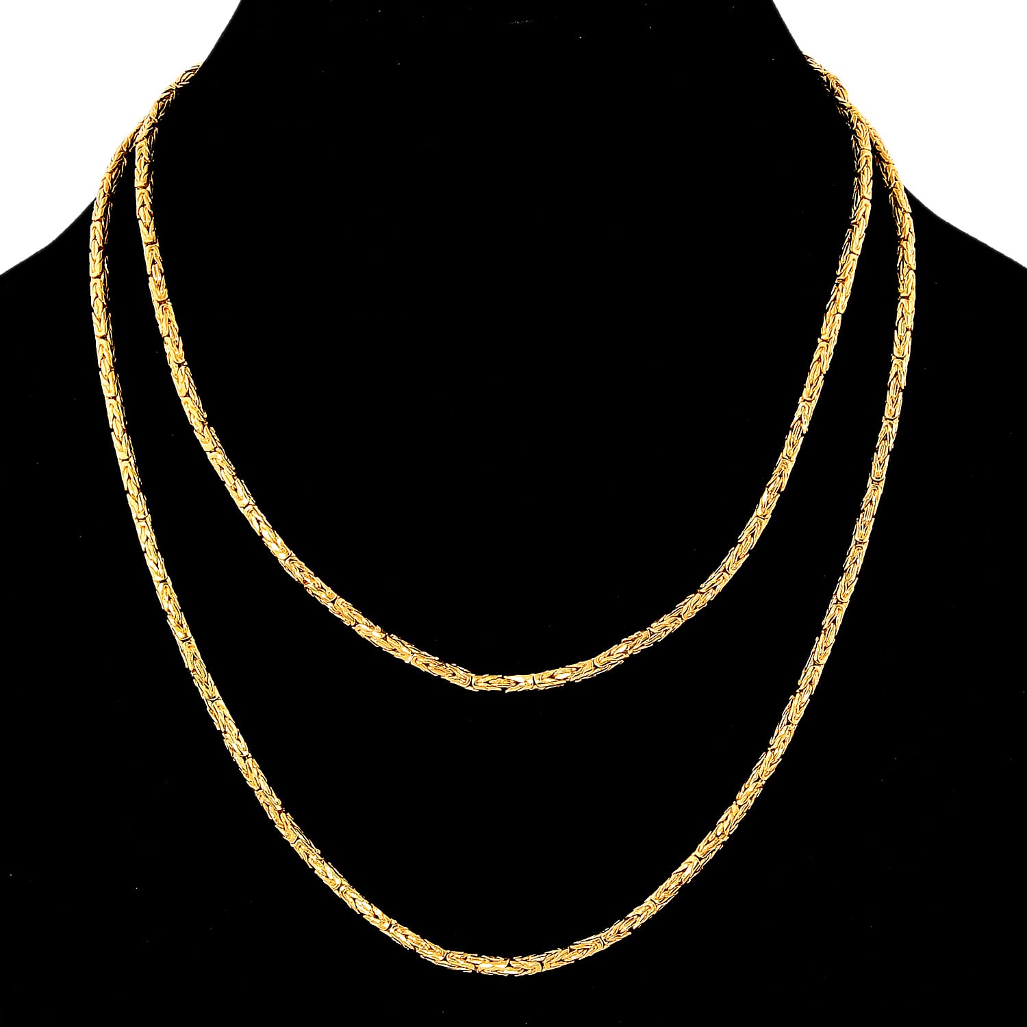 Bali Legacy Vermeil Yellow Gold Over Sterling Silver Borobudur Necklace 36 Inches 40 Grams