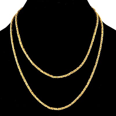 Bali Legacy Vermeil Yellow Gold Over Sterling Silver Borobudur Necklace 36 Inches 40 Grams