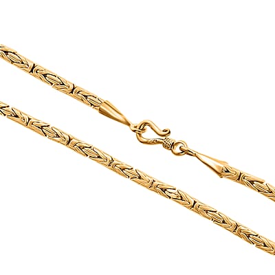 Bali Legacy Vermeil Yellow Gold Over Sterling Silver Borobudur Necklace 36 Inches 40 Grams