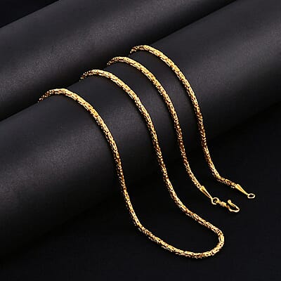 Bali Legacy Vermeil Yellow Gold Over Sterling Silver Borobudur Chain Necklace 20 Inches 23.60 Grams
