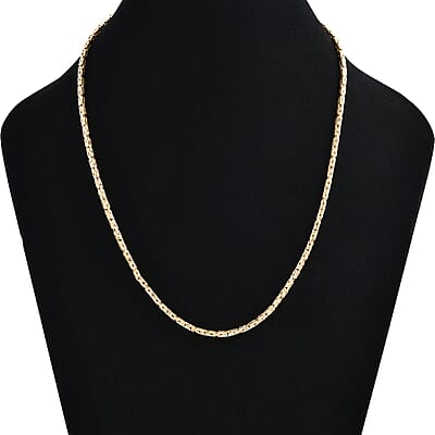 Bali Legacy Vermeil Yellow Gold Over Sterling Silver Borobudur Chain Necklace 20 Inches 23.60 Grams