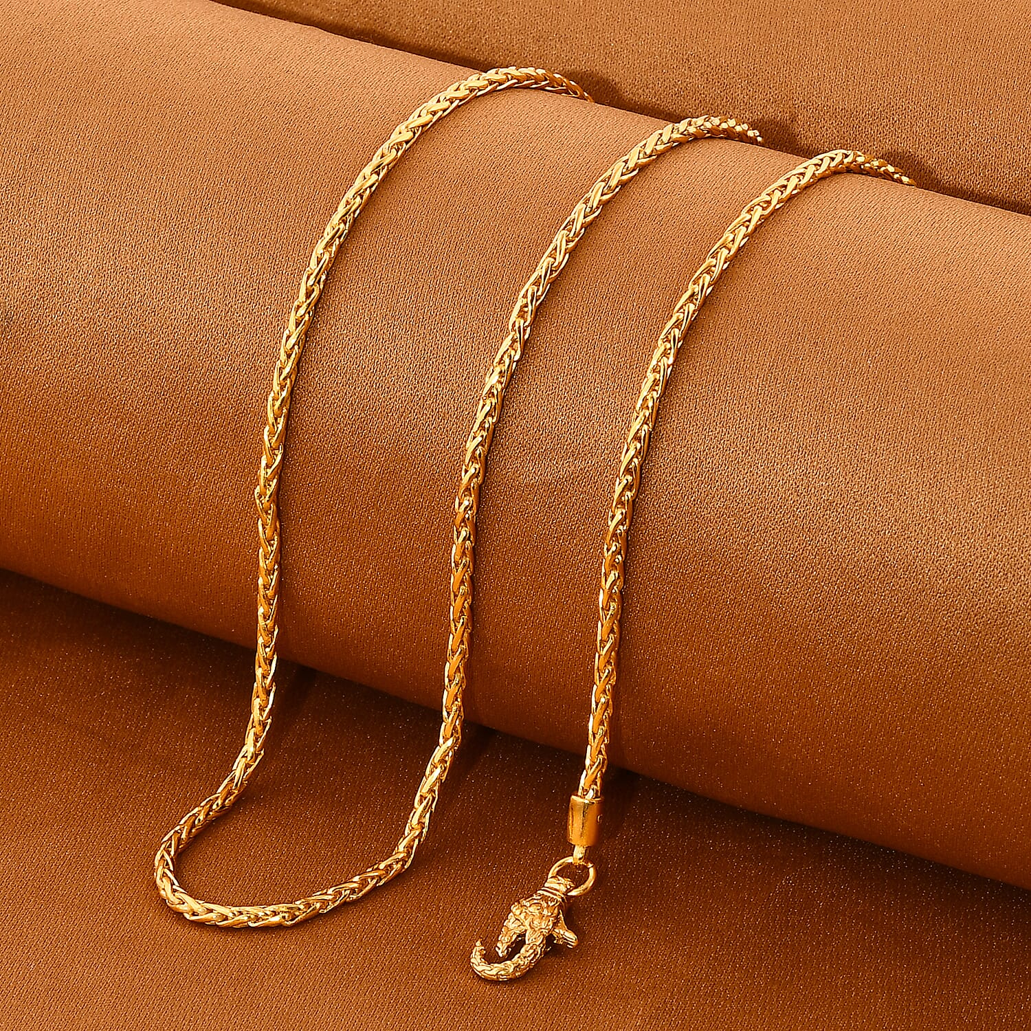 Bali Legacy Vermeil Yellow Gold Over Sterling Silver Padian Necklace 22 Inches 18.66 Grams