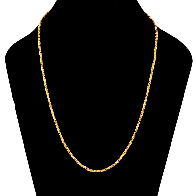 Bali Legacy Vermeil Yellow Gold Over Sterling Silver Padian Necklace 22 Inches 18.66 Grams