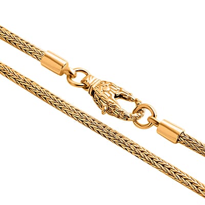 Bali Legacy Vermeil Yellow Gold Over Sterling Silver Tulang Naga Chain Necklace 20 Inches 16 Grams