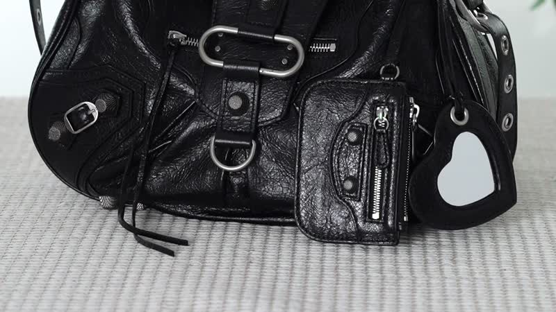 Italy Retro Noble Collection Black Genuine Leather Crossbody Bag (14"x3.9"x9") with Shoulder Strap