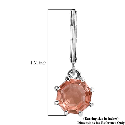 Morganique Quartz (Triplet) 5.20 ctw Lever Back Earrings in Stainless Steel