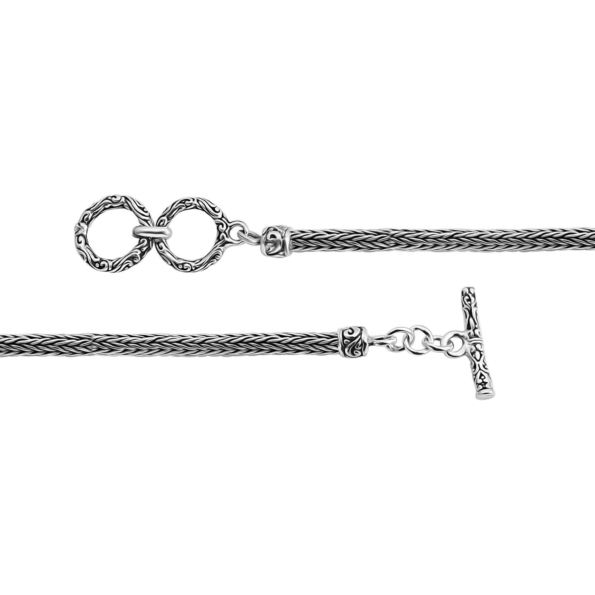 Bali Legacy Elephant Bracelet in Sterling Silver (6.5-8.0In) 13.50 Grams image number 4